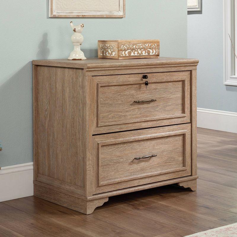 RollingwoodCountry File Cabinet Brushed Oak - Sauder: 2-Drawer, Locking, Legal/Letter Size, MDF: Shabby Chic Traditional Office Storage