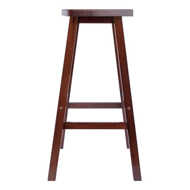 Walnut 29" Backless Saddle Style Bar Stool