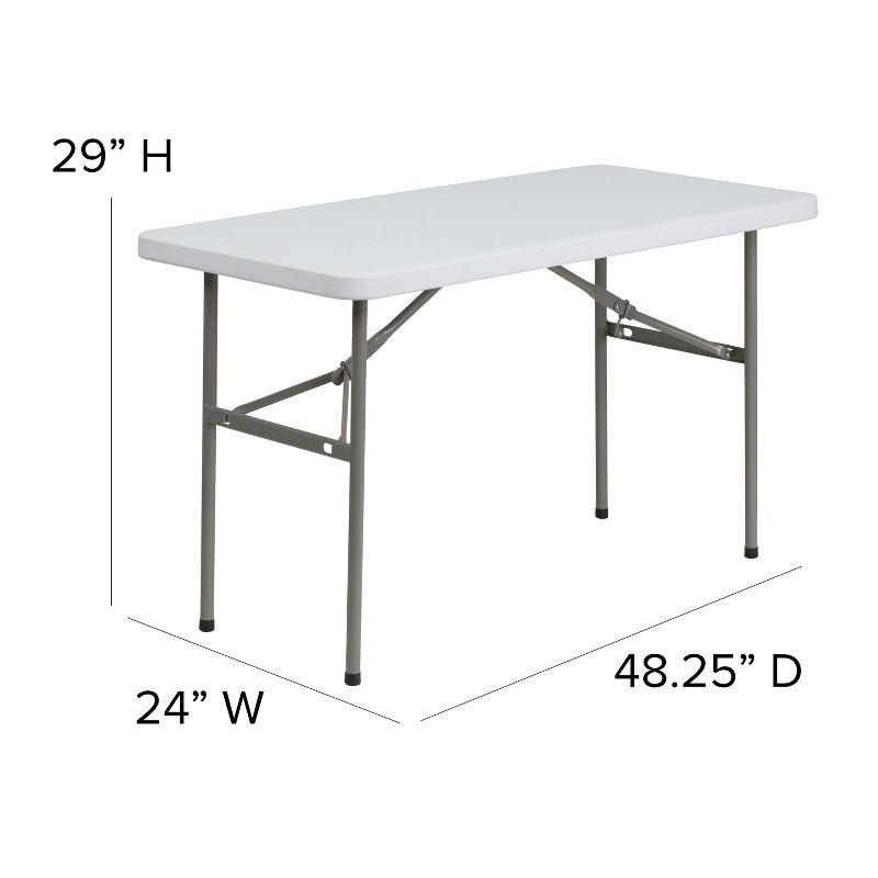 Flash Furniture Noah 4' Rectangular Plastic Event Folding Table
