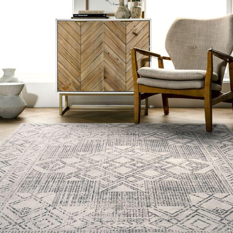 Nuloom Mia Machine Washable Geometric Medallion Indoor Area Rug