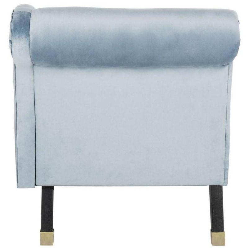 Caiden Chaise - FOX6284 - Slate Blue/Black - Safavieh