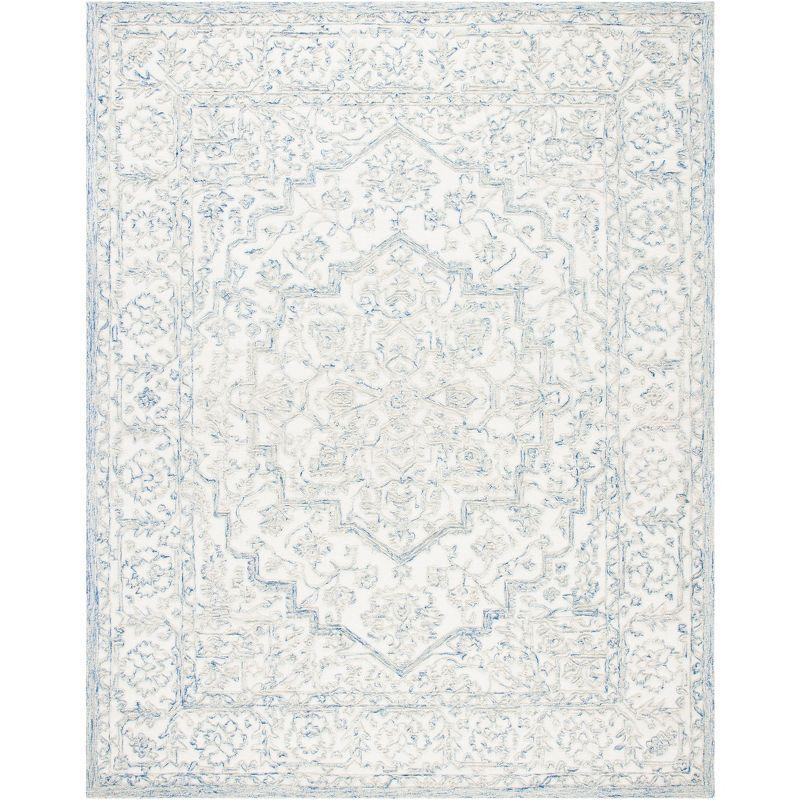 Trace TRC302 Hand Tufted Area Rug - Ivory/Blue - 8'x10' - Safavieh.