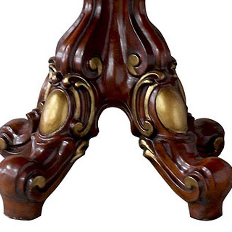 Acme Furniture 48" Picardy Accent Table Honey Oak: Elegant Scrollwork, No Assembly, Spot Clean, Wood Frame