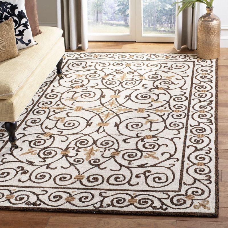 Chelsea HK11 Handmade Area Rug - 3'9"x5'9" - Ivory/Dark Brown - Safavieh