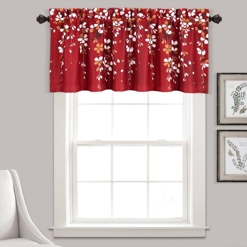 Lush Decor Floral Tailored 52'' W Window Valance