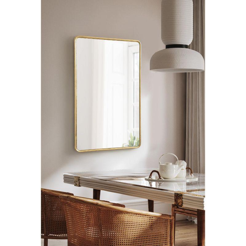 Kate and Laurel Caskill MDF Rectangle Mirror, 24x36, Gold