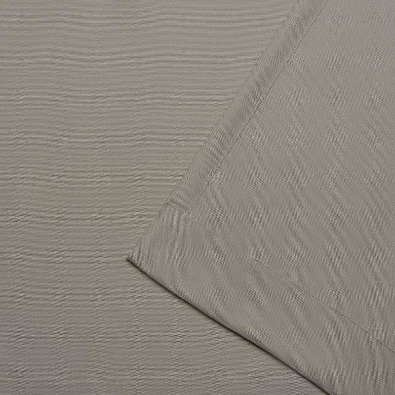 Set of 2 (96"x54") Indoor/Outdoor Solid Cabana Tab Top Window Curtain Panel Taupe - Exclusive Home