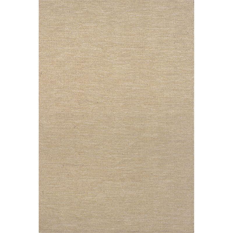 Handwoven Beige Cotton 5'x8' Farmhouse Area Rug