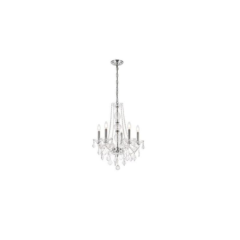 Elegant Lighting Verona 5 light Gold Chandelier Clear Royal Cut Crystal