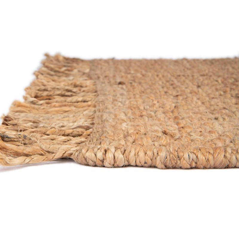 Handwoven Eco-Friendly Tan Jute 5' x 8' Rectangular Area Rug