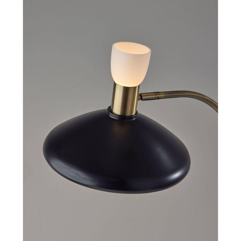 Patrick Floor Lamp Black - Adesso: Industrial Design, Adjustable Dual Shades, ETL Listed