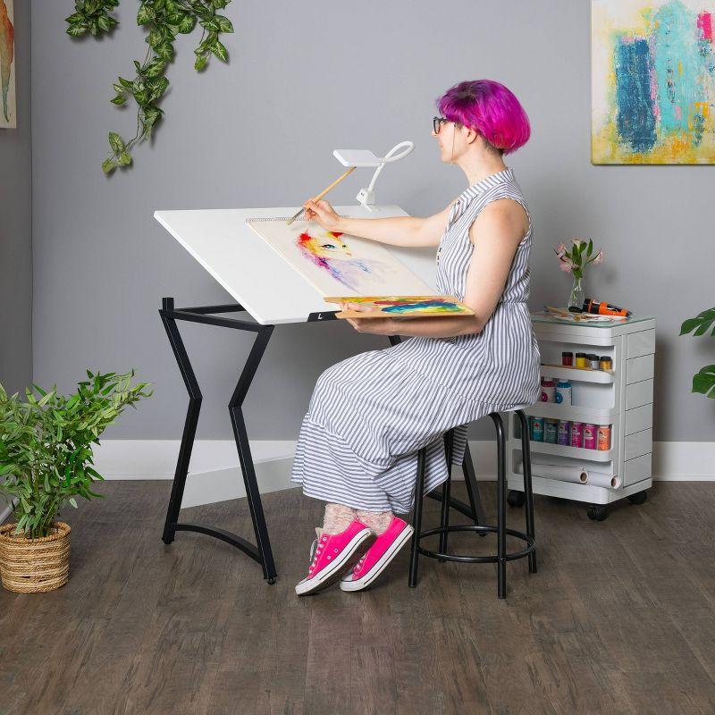 Hourglass Craft Table, Angle Adjustable Drafting Table