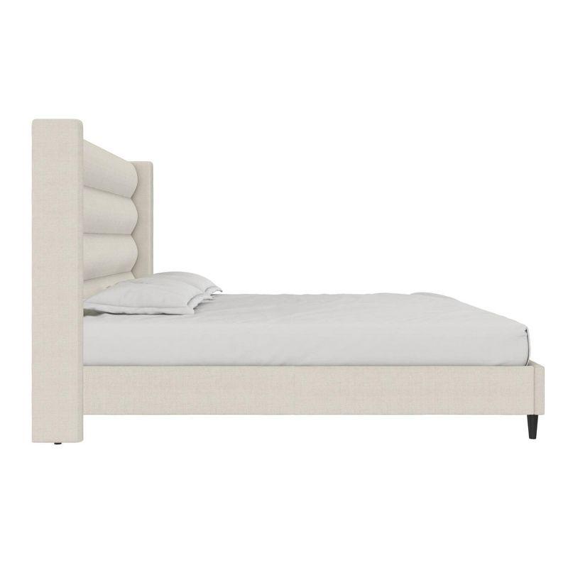 Novogratz Louis King Upholstered Wingback Bed