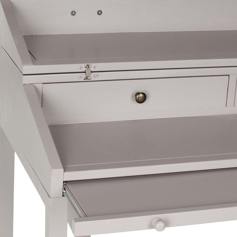 Wyatt Writing Desk With Pull Out - AMH6509 - Quartz Grey - Safavieh Couture