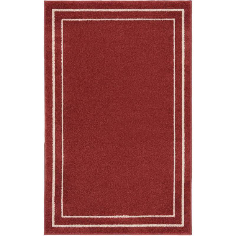 Nourison Essentials 3' x 5' Brick/Ivory Contemporary Indoor/Outdoor Rug
