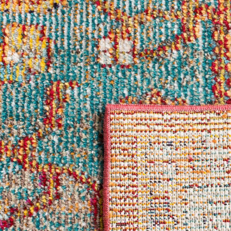 Crystal CRS500 Power Loomed Area Rug - Orange/Light Blue - 5'x8' - Safavieh.
