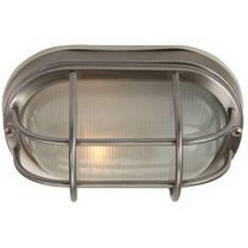 Stainless Steel 5" Clear Glass Flush Mount Light