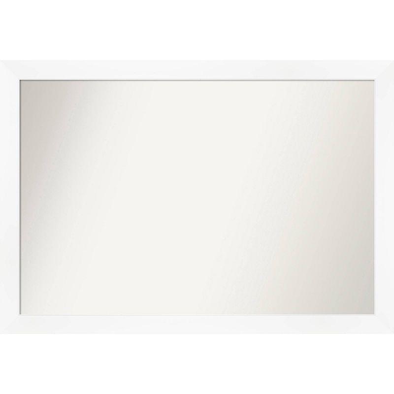 Large White Matte Wall Mounted Bathroom Mirror