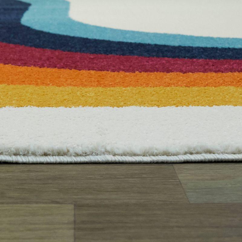 4'x6' Caroline Abstract Kids' Rug Cream - Balta Rugs: Playroom, Bedroom, Transitional, UV & Stain-Resistant