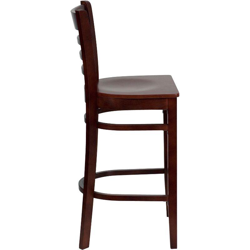 Flash Furniture Ladder Back Wooden Restaurant Barstool