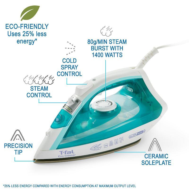 T-fal Ecomaster Steam Iron Eco-Friendly Blue