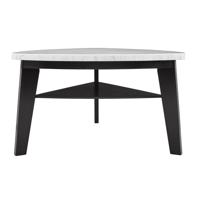 Carrara Marble Top Counter Height Table White/Black - Steve Silver Co.