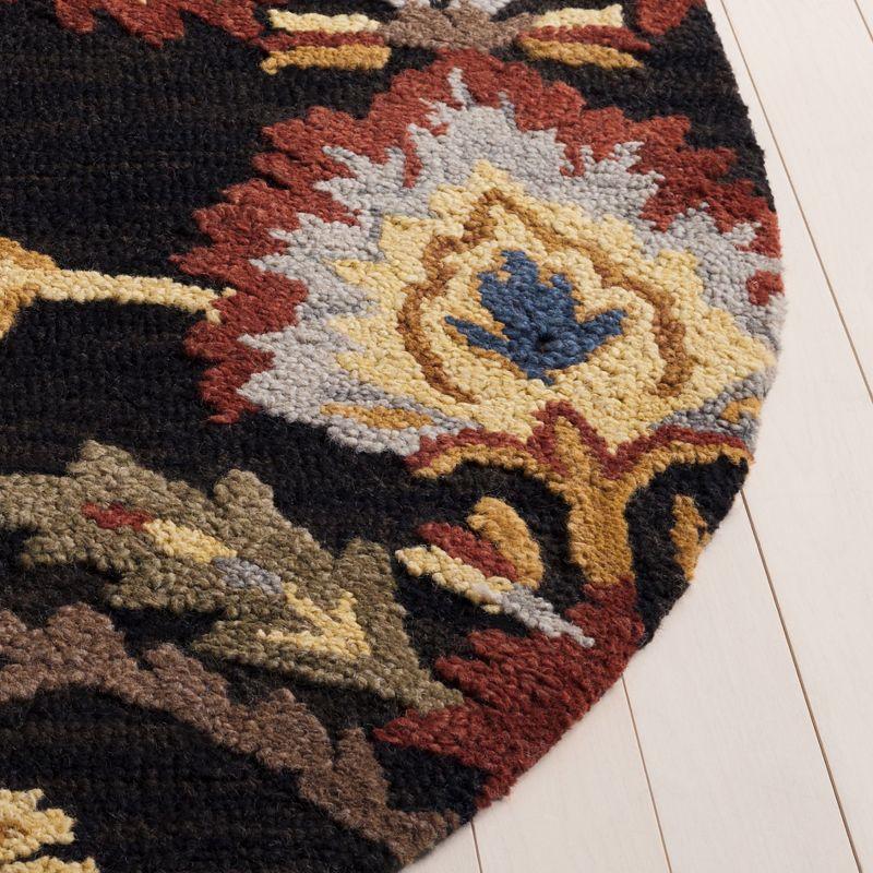 Blossom BLM402 Hand Tufted Indoor Runner Rug - Charcoal/Multi - 2'3"x8' - Safavieh