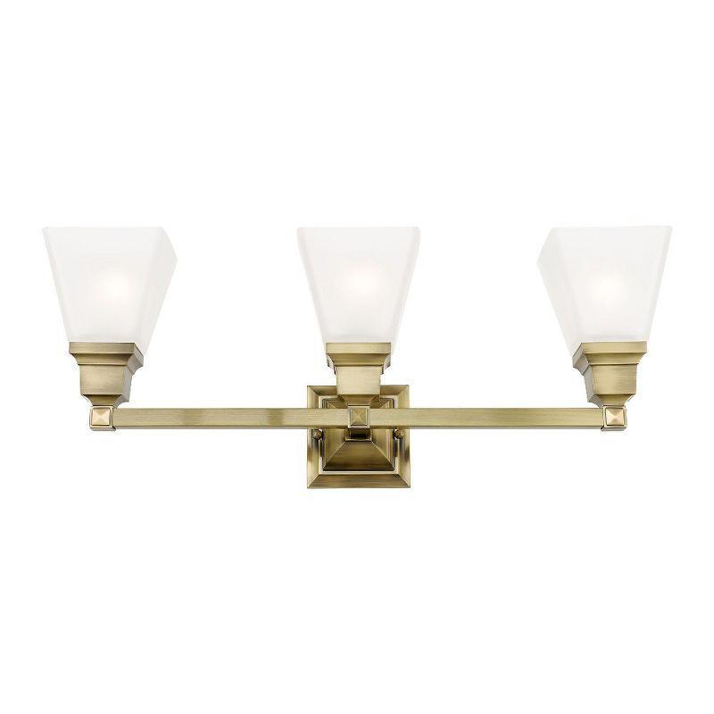 Livex Lighting Mission 3 - Light Vanity in  Antique Brass