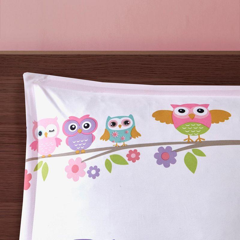 Gracie Mills Cressida Whimsical Owl Comforter Set with Bed Sheets for Kids