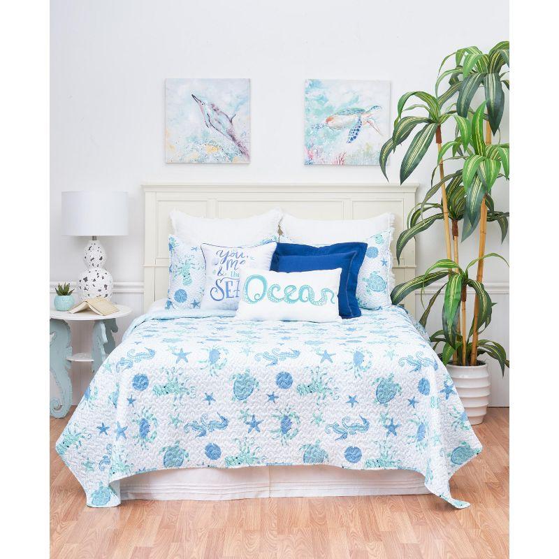 Outlook Beach Coastal Beach Reversible Quilt Set