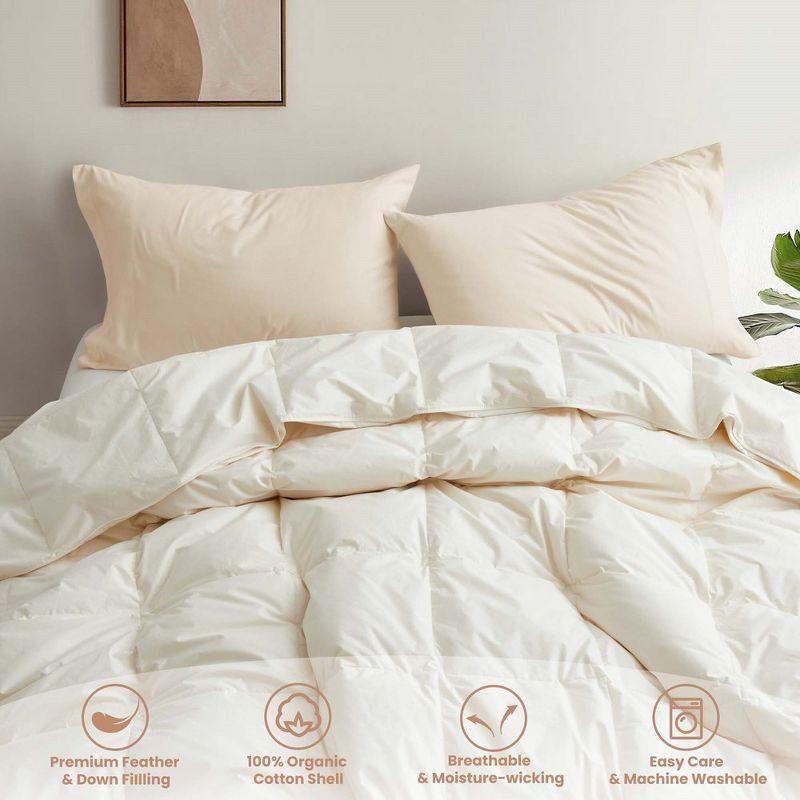 Peace Nest Lightweight Organic Cotton Down Comforter Duvet Insert