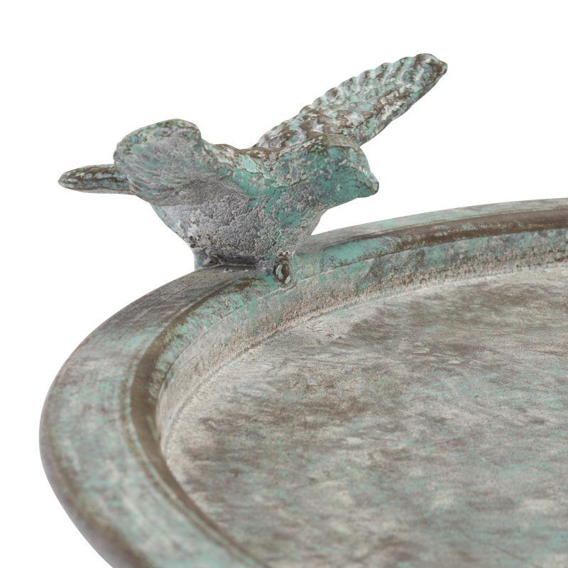Kensi Outdoor Bird Bath - Antique Green - Safavieh