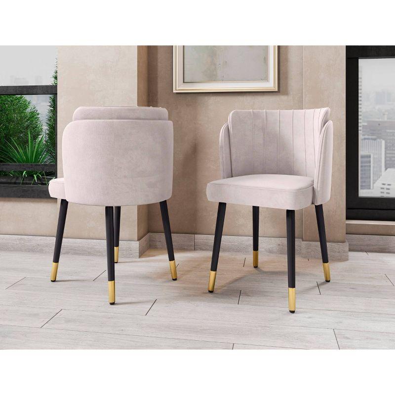 Zephyr Velvet Dining Chair - Manhattan Comfort