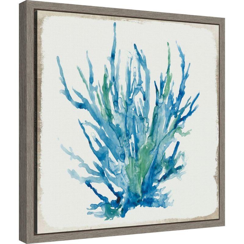 Amanti Art Blue Coral II by Aimee Wilson Canvas Wall Art Print Framed 16 x 16-in.