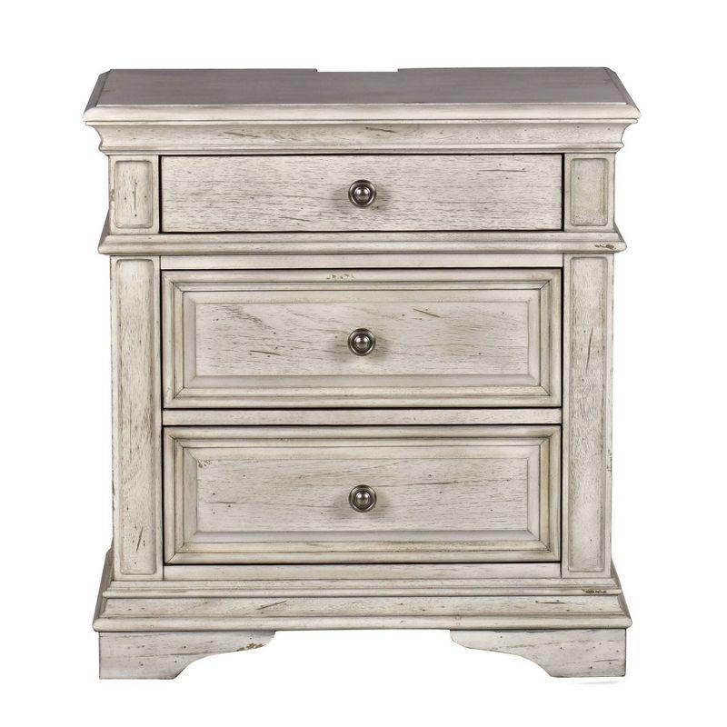 Highland Park Nightstand Rustic Ivory - Steve Silver Co.