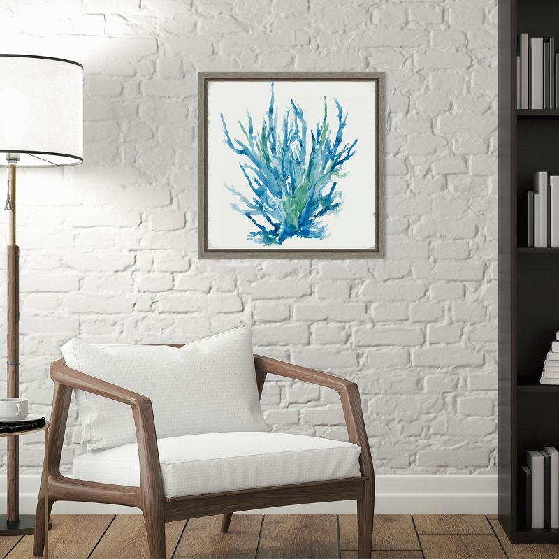 Amanti Art Blue Coral II by Aimee Wilson Canvas Wall Art Print Framed 16 x 16-in.