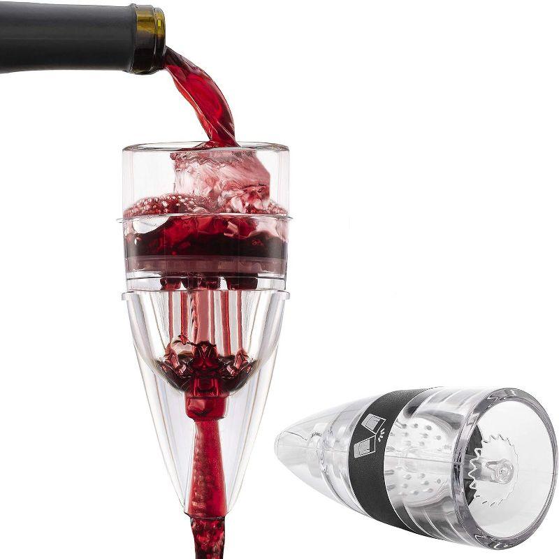 Clear Acrylic Wine Aerator Pourer with Stopper and Stand