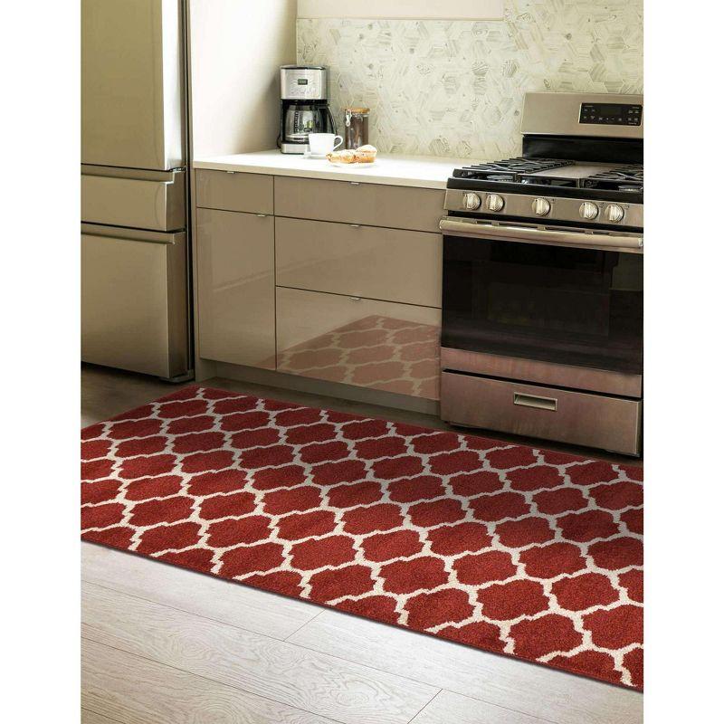 Unique Loom 2' 0 x 6' 1 Trellis Philadelphia Dark Terracotta Area Rug