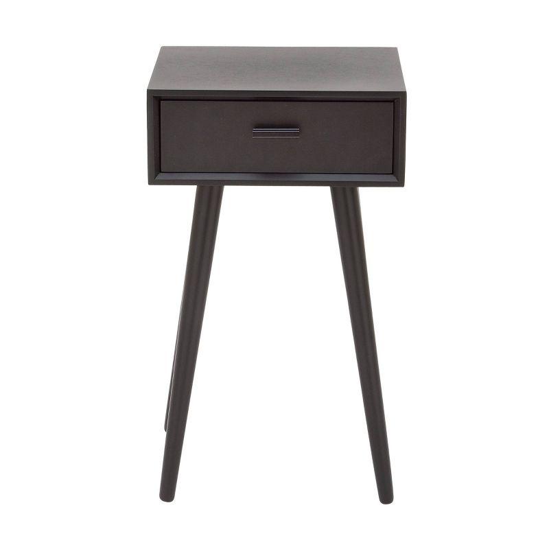 Modern Drawer Wooden Accent Table Black - Olivia & May: Compact Entryway Furniture, Single Storage