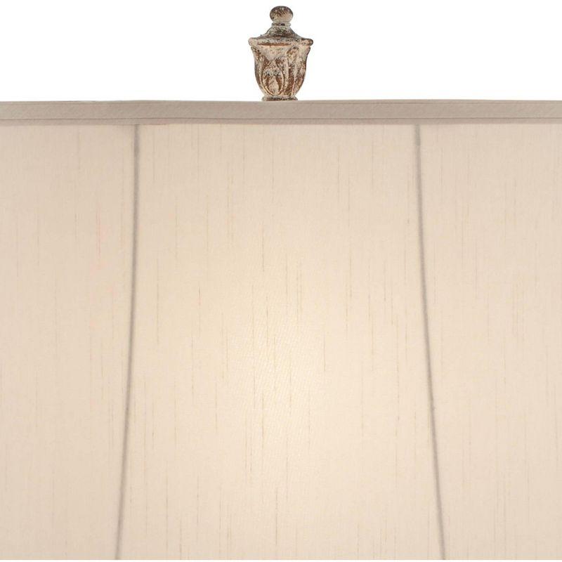 Barnes and Ivy Elle Traditional Table Lamp 33" Tall Antique Gold Florentine Off White Oval Shade for Bedroom Living Room Bedside Nightstand Office