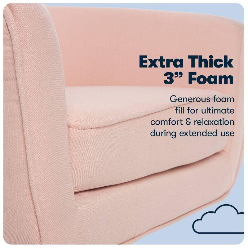 Serta Style Ashland Home Office Chair Party Blush Pink: Upholstered, Adjustable, with Casters/Wheels