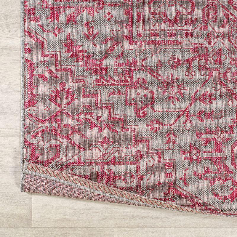 Estrella Bohemian Inspired Medallion Textured Weave Indoor/Outdoor Area Rug - JONATHAN Y