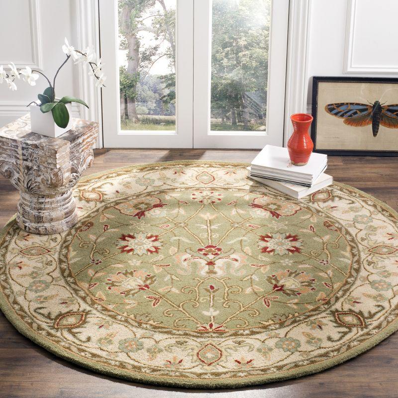 Antiquity AT21 Hand Tufted Indoor Area Rug - Sage - 4'6"x6'6" Oval - Safavieh