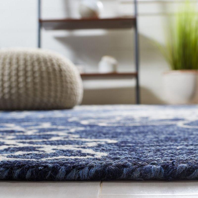 Jardin JAR602 Hand Tufted Runner Rug - Navy/Ivory - 2'3"x9' - Safavieh.