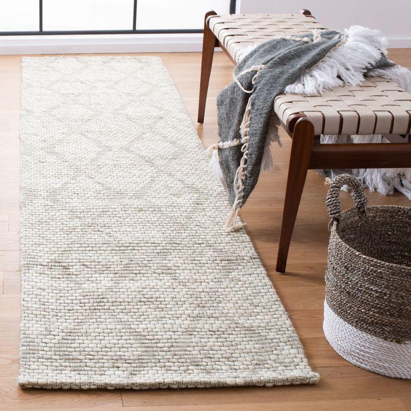 Marbella Beige Flat Woven Wool and Synthetic Runner Rug