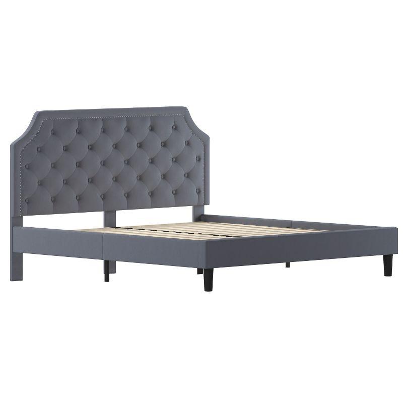 Flash Furniture Brighton Arched Tufted Upholstered Platform Bed