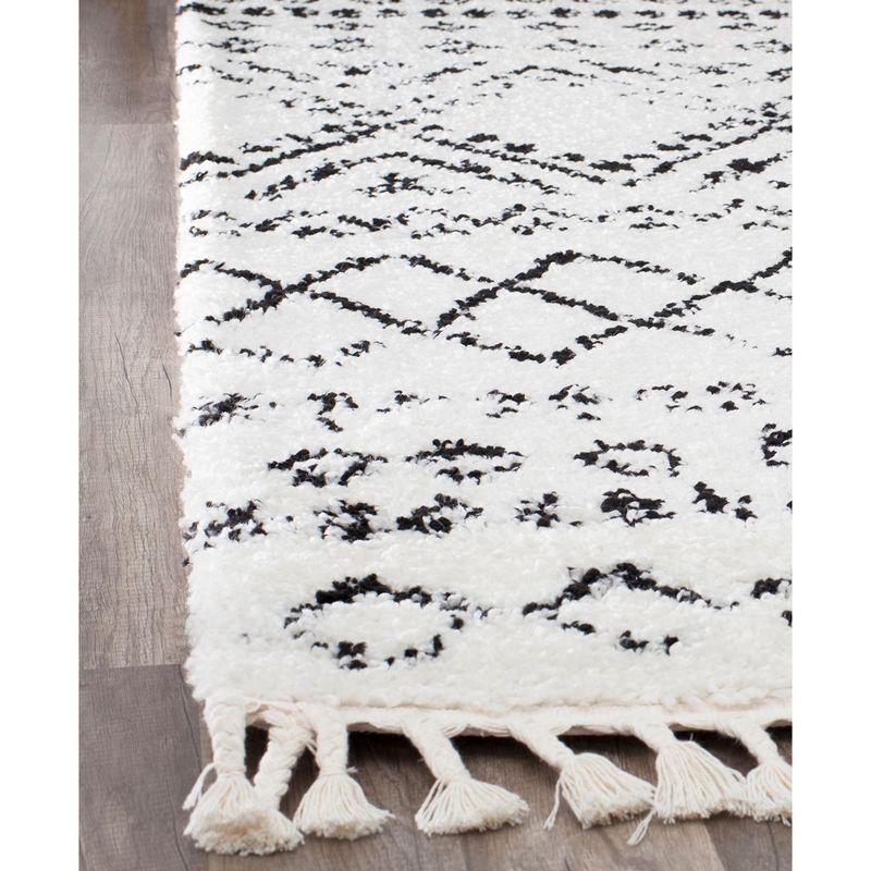 Mason Shag Tribal Whisper White Area Rug