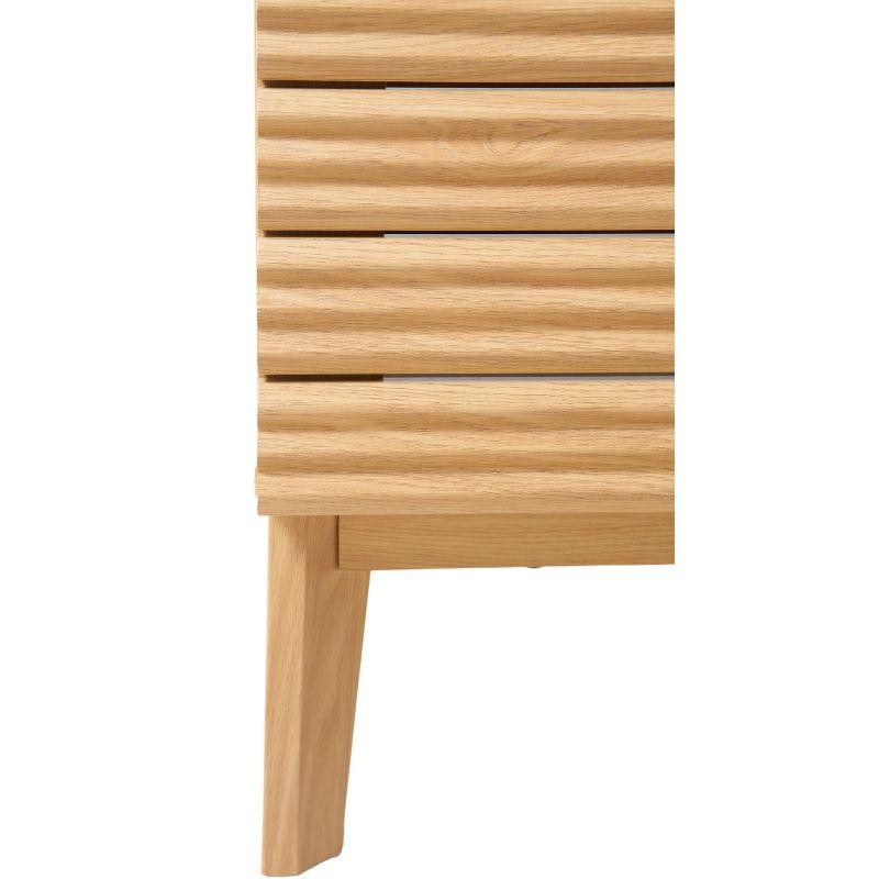Calandre 24" Slat Modern Farmhouse 2-Shelf Bath Vanity Cabinet Only (Sink Basin not Included)