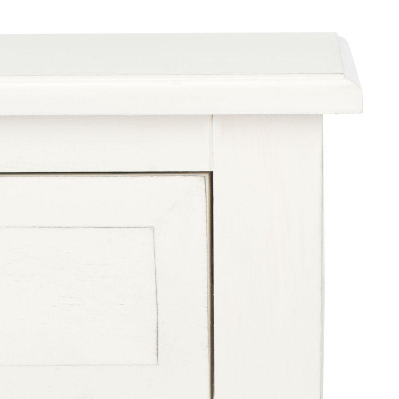 Whitney 1 Drawer Accent Table - Distressed White - Safavieh.