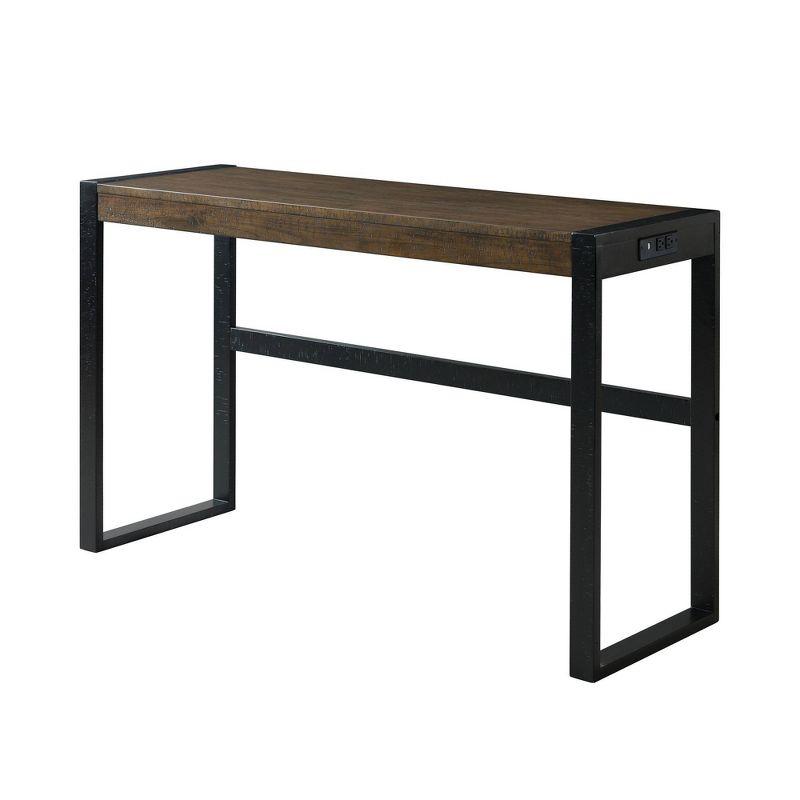 Enrico Multipurpose Bar Table Set Brown - Picket House Furnishings: Includes 3 Stools, USB Outlet